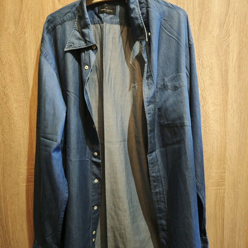 Daniel Hechter Paris men's shirt blue XXL like new, 100% cotton