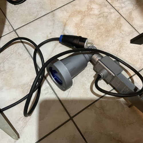 LED Blue Garden Spotlights Set 45 cm, Recessed, Adjustable