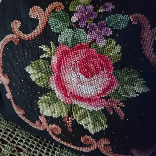 Velvet Handmade Handbag New with Retro Embroidery