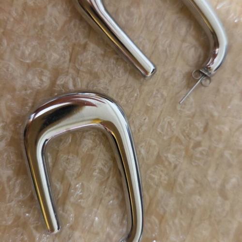 Steel earrings