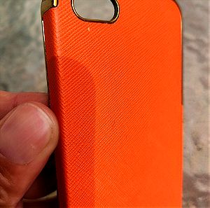 New! iPhone 5 / 5S  / SE 2016 (1). Θήκη  Orange / GOLD.