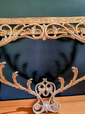 Vintage ornate floral wall display shelf used