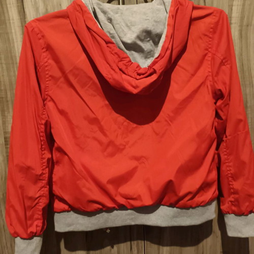 Frank Ferry reversible jacket for boy 8 years like new, orange and gray