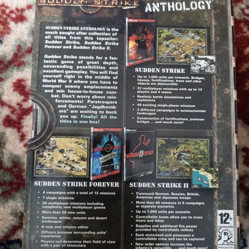 Sudden Strike Anthology collectible for PC like new in box
