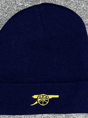 Arsenal FC navy and gold cannon beanie