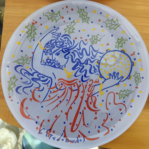 Stathopoulos decorative glass plates set of 6 used