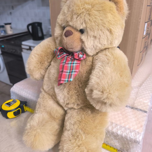 Large teddy bear with scarf like new, classic Teddy Bear