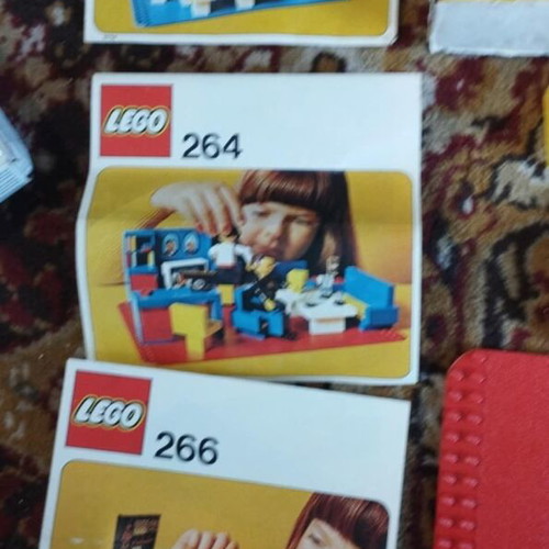 Lego sets 263 264 266 used, pack of 3, with instructions and box part 1974