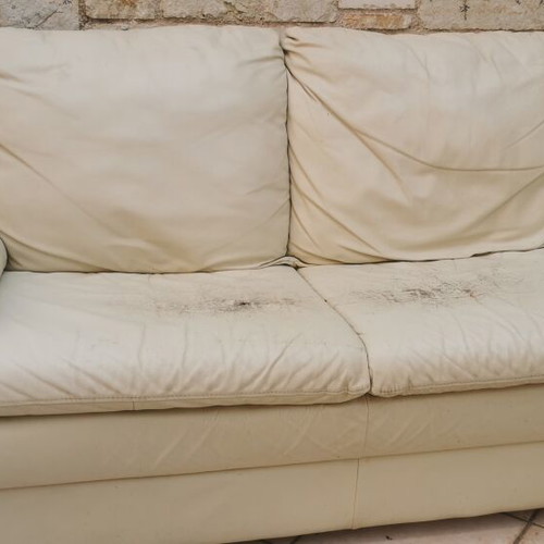 Sofa two-seater leather used