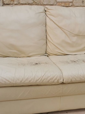 Sofa two-seater leather used