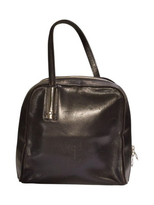 Montblanc Smooth Leather Bowling Satchel Bag like new, black and silver