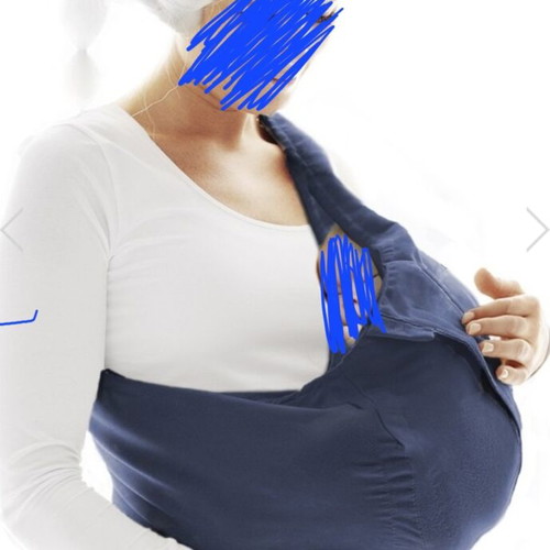 WallaBoo Baby Sling Connection True Blue crossbody baby carrier