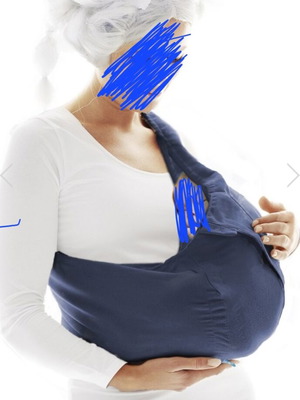 WallaBoo Baby Sling Connection True Blue crossbody baby carrier