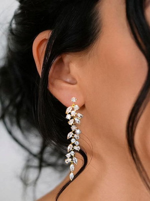 Earrings new in gold tone with gift packaging