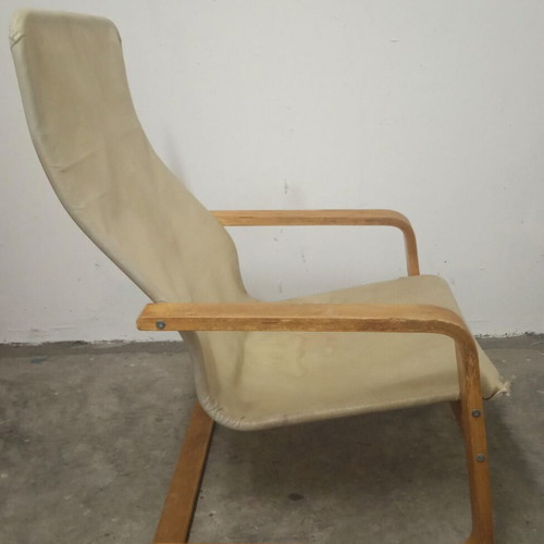 Sofa set from pallets with Ikea Pello armchair and Solsta Pallbo stool, like new