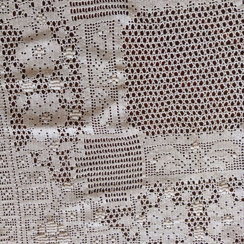 Vintage handmade beige tablecloth new