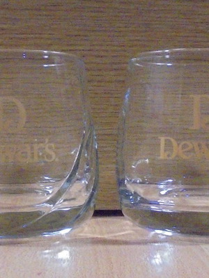 Dewar's scotch whisky διαφημιστικό σετ 2 ποτηριών μεταχειρισμένο