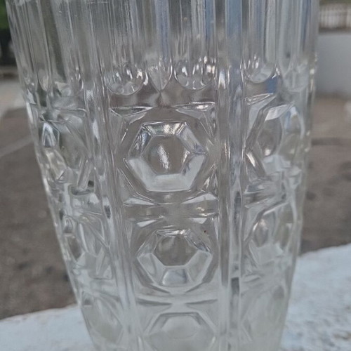 Retro glass vase 23cm height and 14cm diameter, used