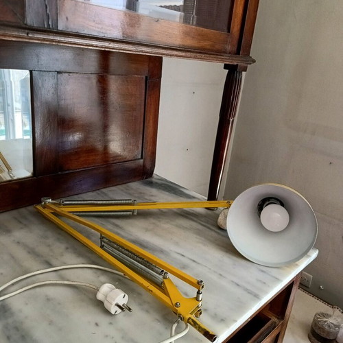 Desk lamp used, old, authentic