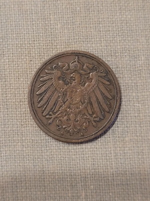 1 pfennig Germany 1909 used