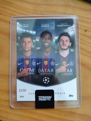 Topps Total Football Trios Paris Saint-Germain Doue, Dembele, Kvaratskhelia σαν καινούργιο
