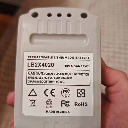 Li-Ion Battery 18V 5.5Ah LB2X4020 New for Black+Decker