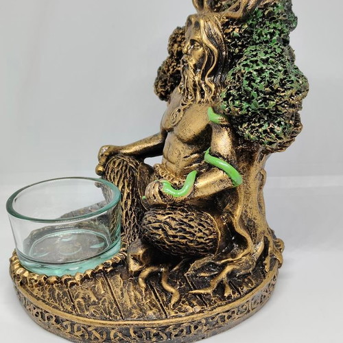 Collectible Cernunnos Candle Holder like new, resin, 14cm