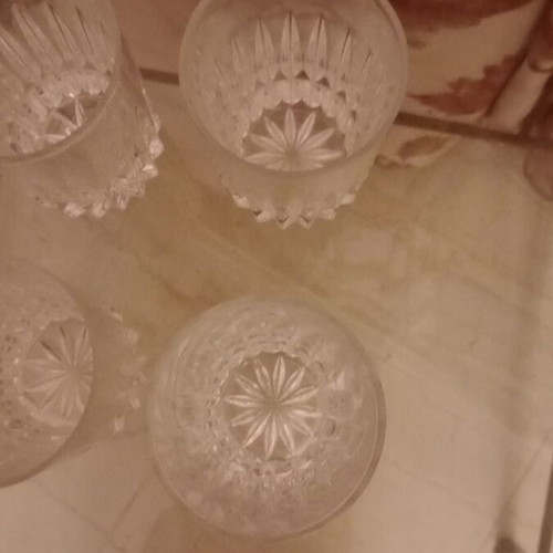 Crystal water glasses like new, set of four