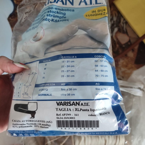 Anti-thrombotic socks XL and bandages used set