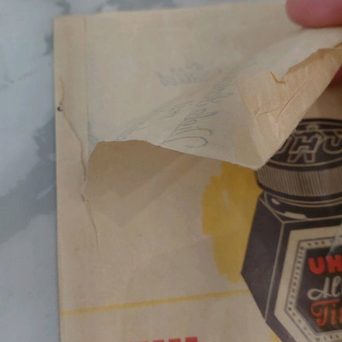 UHU glue with paper packaging and promotional envelope from 1960s used