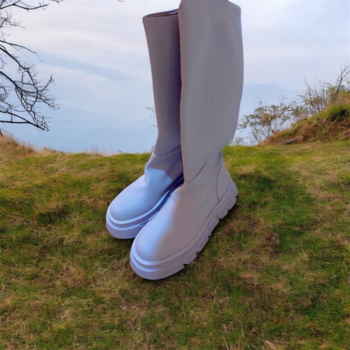 Lavender Pull & Bear Chunky Boots new, size 38, waterproof thermoplastic
