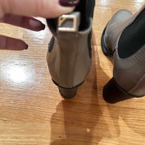 Atos Lombardini leather ankle boots gray melange used, size 39