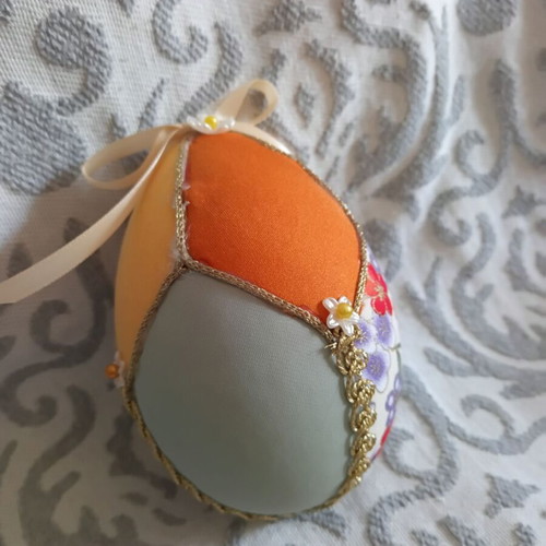 Colorful handmade decorative Easter egg 10cm like new