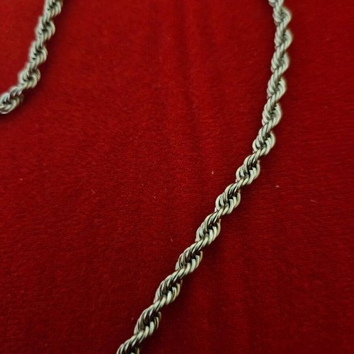 Twisted necklace chain new, silver, length 34cm