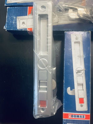 Sliding door and window lock new aluminum white and brown
