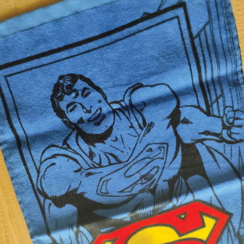 Superman hand face towel new