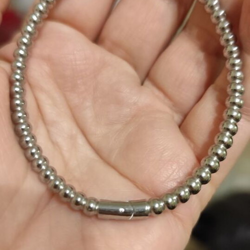 Silver bracelet made of stainless steel new