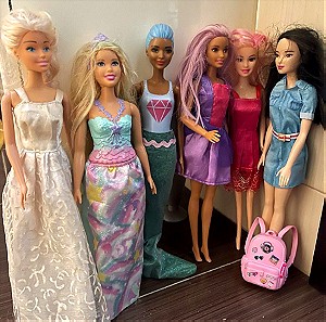 6 κούκλες Barbie σε άριστη κατάσταση . Πωλουνται όλες μαζί .