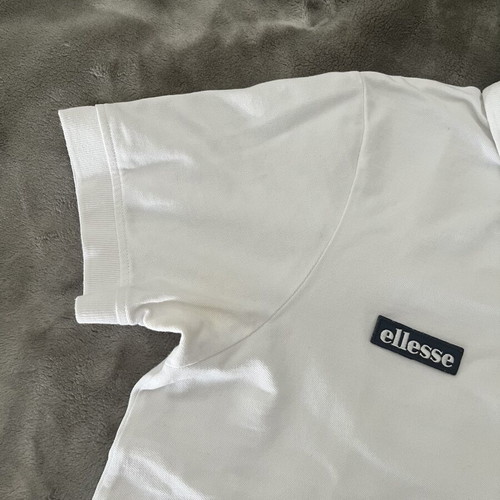 Ellesse Polo Shirt Large white like new with embroidered logos