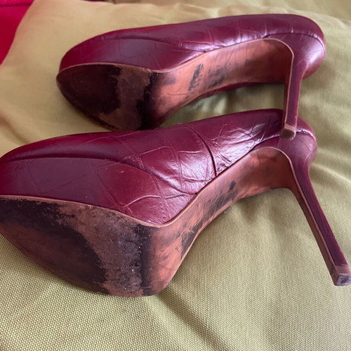 Zara burgundy heels used, size 37, cruise collection