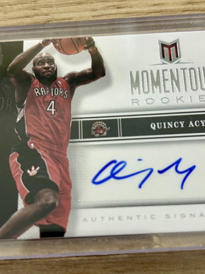 Κάρτα Quincy Acy Toronto Raptors Panini NBA 2013 Rookie μεταχειρισμένη, με υπογραφή