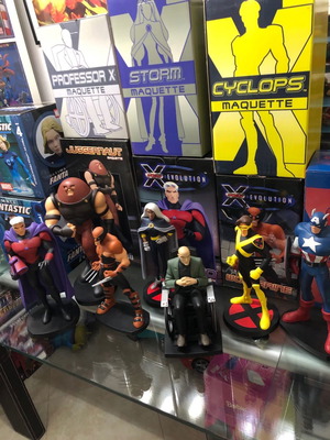 X-MEN EVOLUTION ПЪЛЕН КОМПЛЕКТ СТАТУИ ОТ 7 ВЪРКОЛАКОВИ МАГНЕТНИ БУРНИ ЦИКЛОПИ ЮГГЕРНАУТ ПРОФЕСОР X КАПИТАН АМЕРИКА ПЪЛЕН КОМПЛЕКТ НОВИ НИСКИ НОМЕРА