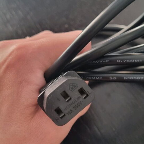 Power supply cables for PC new, black 0.75mm, set of 2