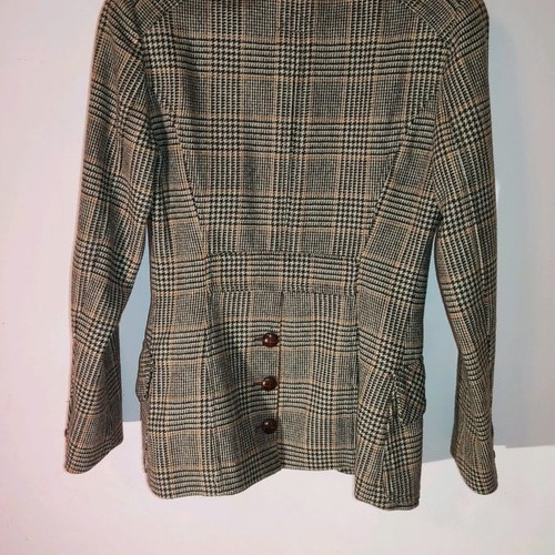 Replay checked jacket used, size small with leather details