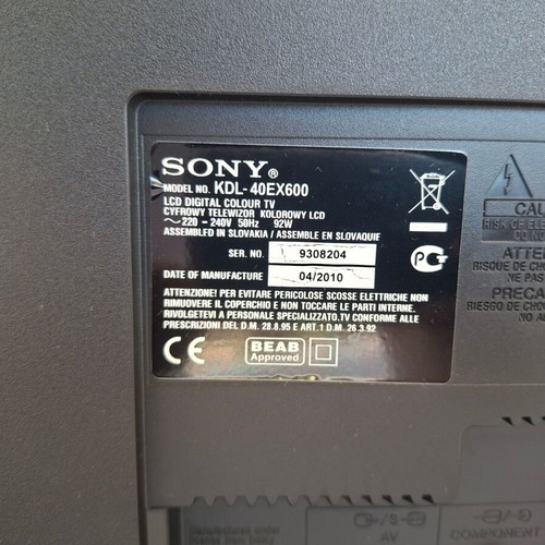 Sony Bravia KDL 40EX600 40-inch LCD TV used, full HD