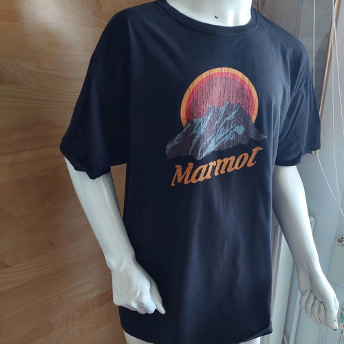 Marmot men's t-shirt black 2XL like new, 100% cotton