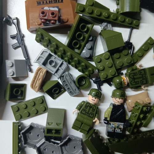 Toy parts for military figures used, assorted pieces