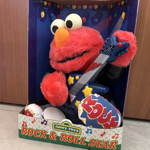 Funny Toys Elmo Rock & Roll Star plush toy, vintage, new