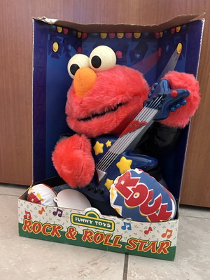 Funny Toys Elmo Rock & Roll Star plush toy, vintage, new