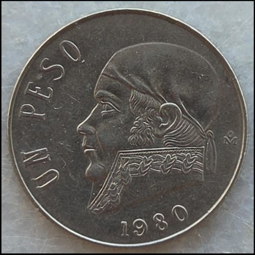 1 Peso Mexico 1980 coin